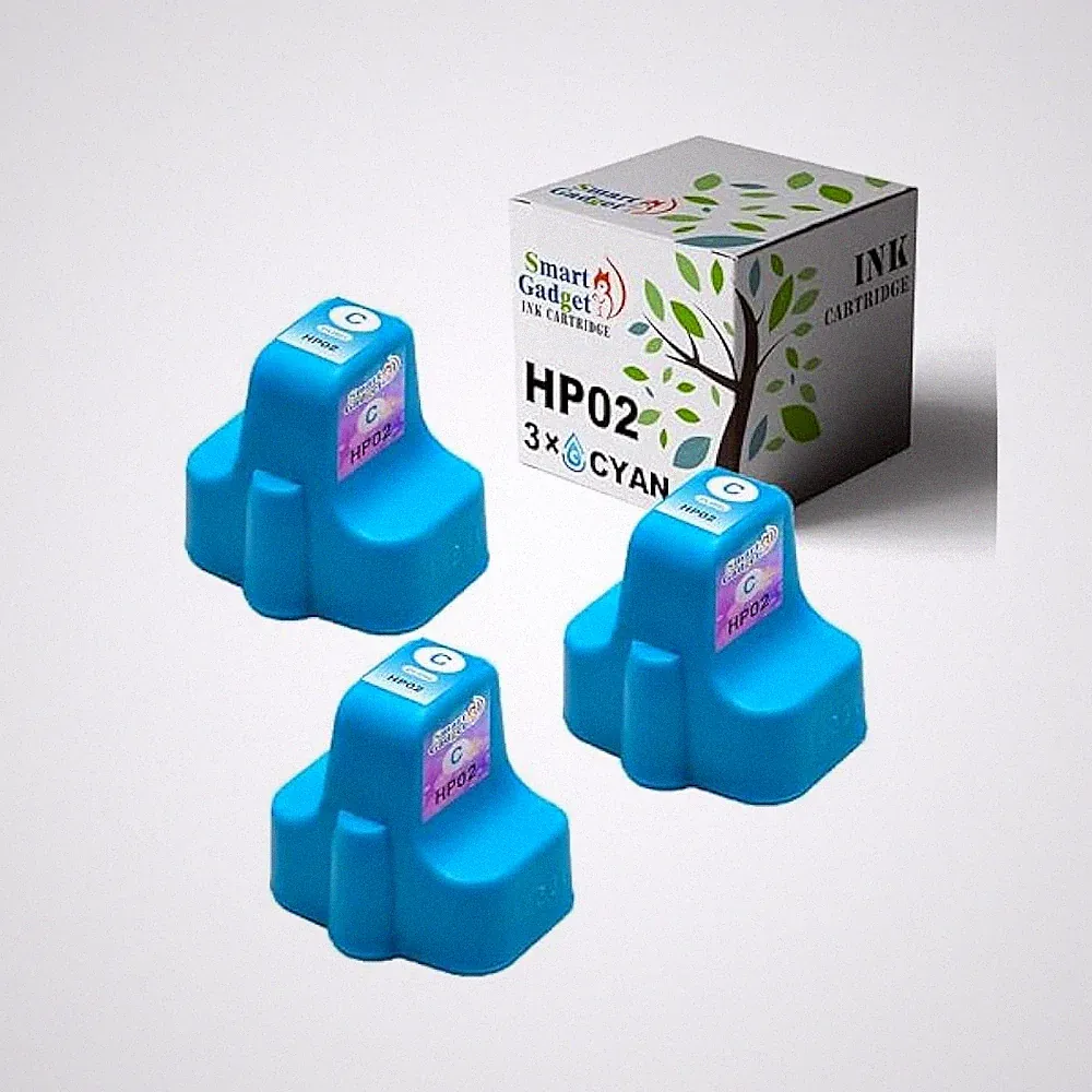 3-Pack High Yield Compatible Cyan Ink for Photo Smart