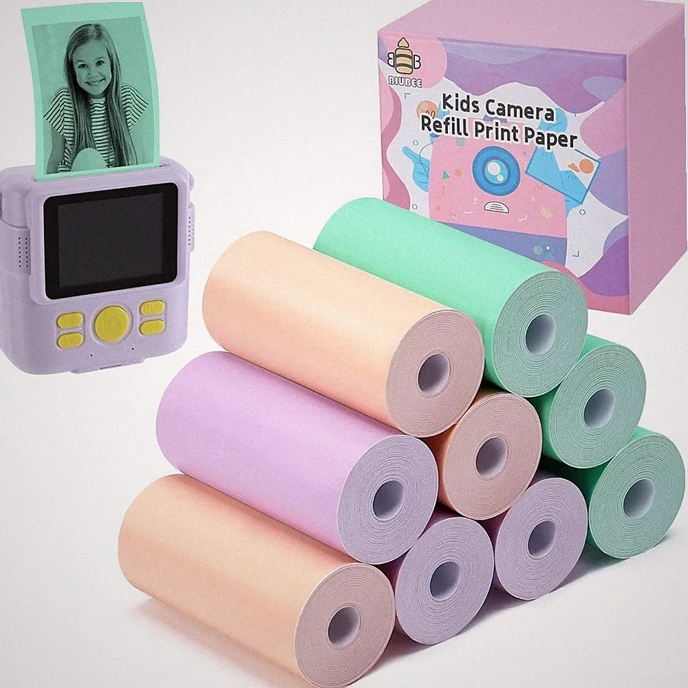 9 Rolls Kids Instant Camera Refill Paper Thermal Photo Printer Rolls for