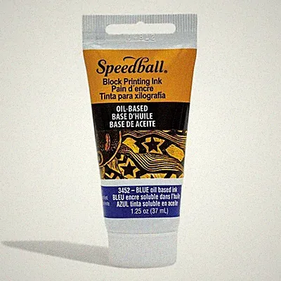 Blue Permanent Printing Ink, 1.25oz