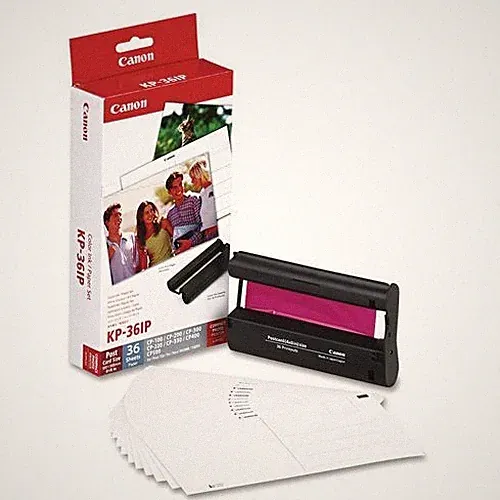 Canon 7737A001 (KP-36IP) Ink/Paper Combo, Tri-Color