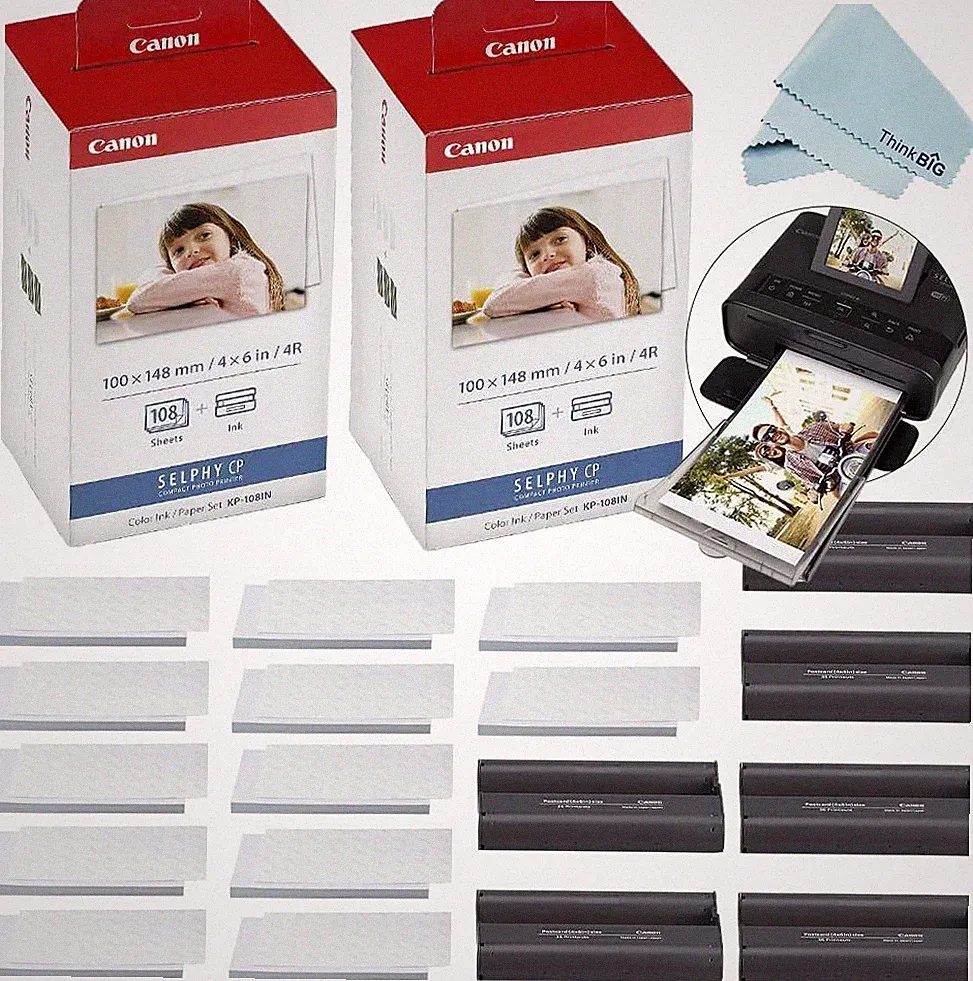 Canon KP-108IN printing Color Ink Paper Set for Canon Selphy CP1300 CP1200 Lot