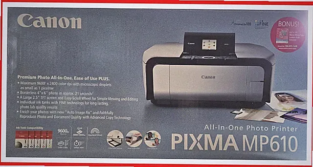 Canon PIXMA MP610 NEW All In One Inkjet Printer New-in BOX! Complete!