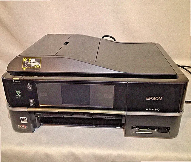 Epson Artisan 810 All-In-One Printer WiFi + Box of Ink READ Missing Tray