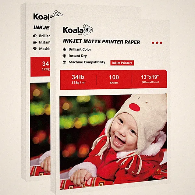 Koala Inkjet Matte Printer Photo Paper 13X19 200 Sheets 128g 34lb 7Mil