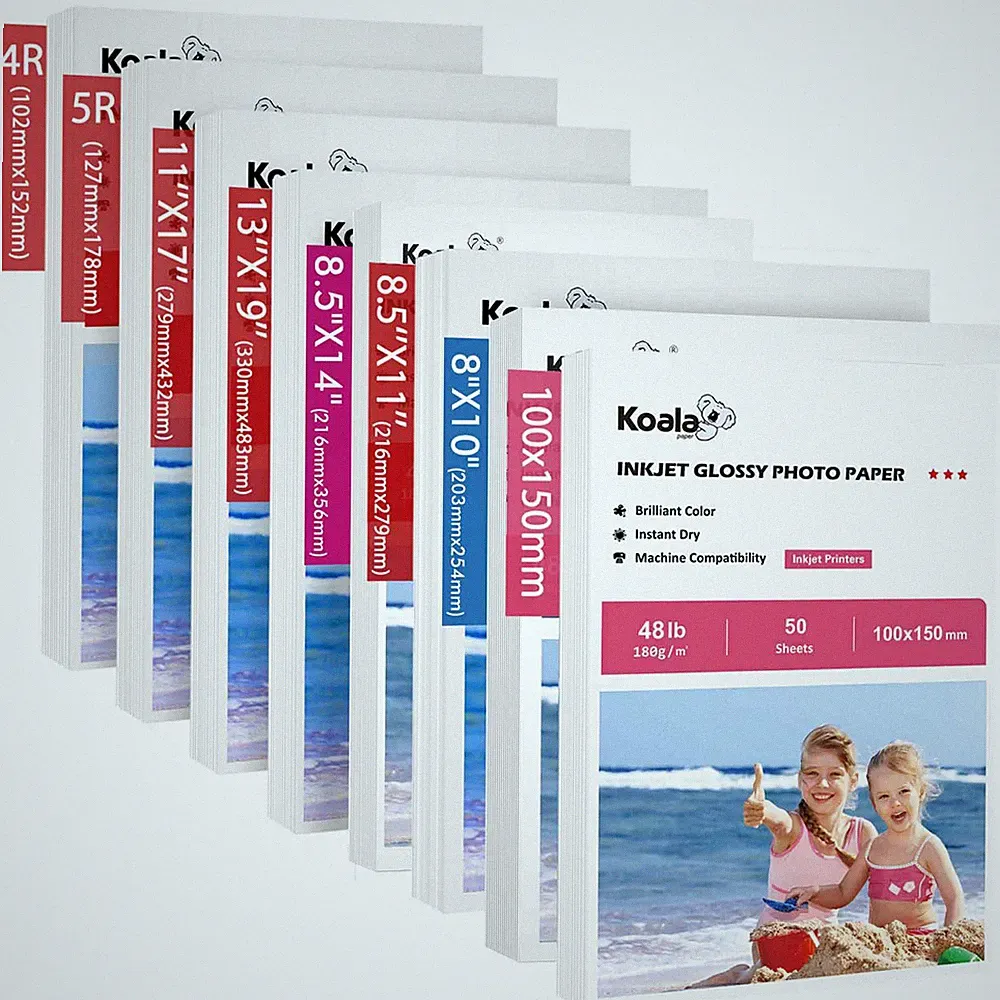 Lot Koala Inkjet Photo Paper Glossy 48lb 4X6 5X7 8x10 8.5X11 8.5x14 11X17 13X19