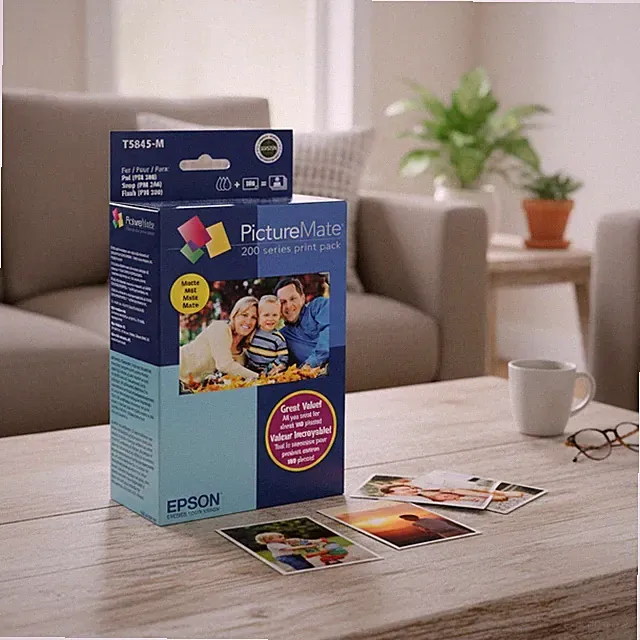 PictureMate 200 Series Print Pack 100 Sheets Photo Paper and Ink Cartridge