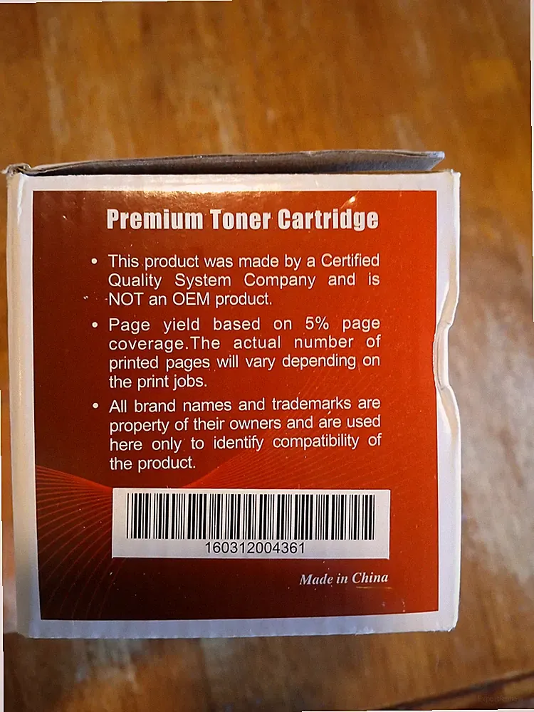 premium black toner cartridge for laser printing