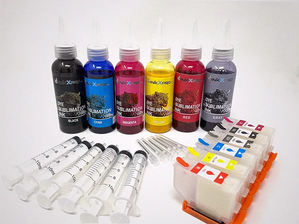 XPRO 6X100ml Dye Sublimation Ink Chipless refill kit for Epson Photo HD XP-15000